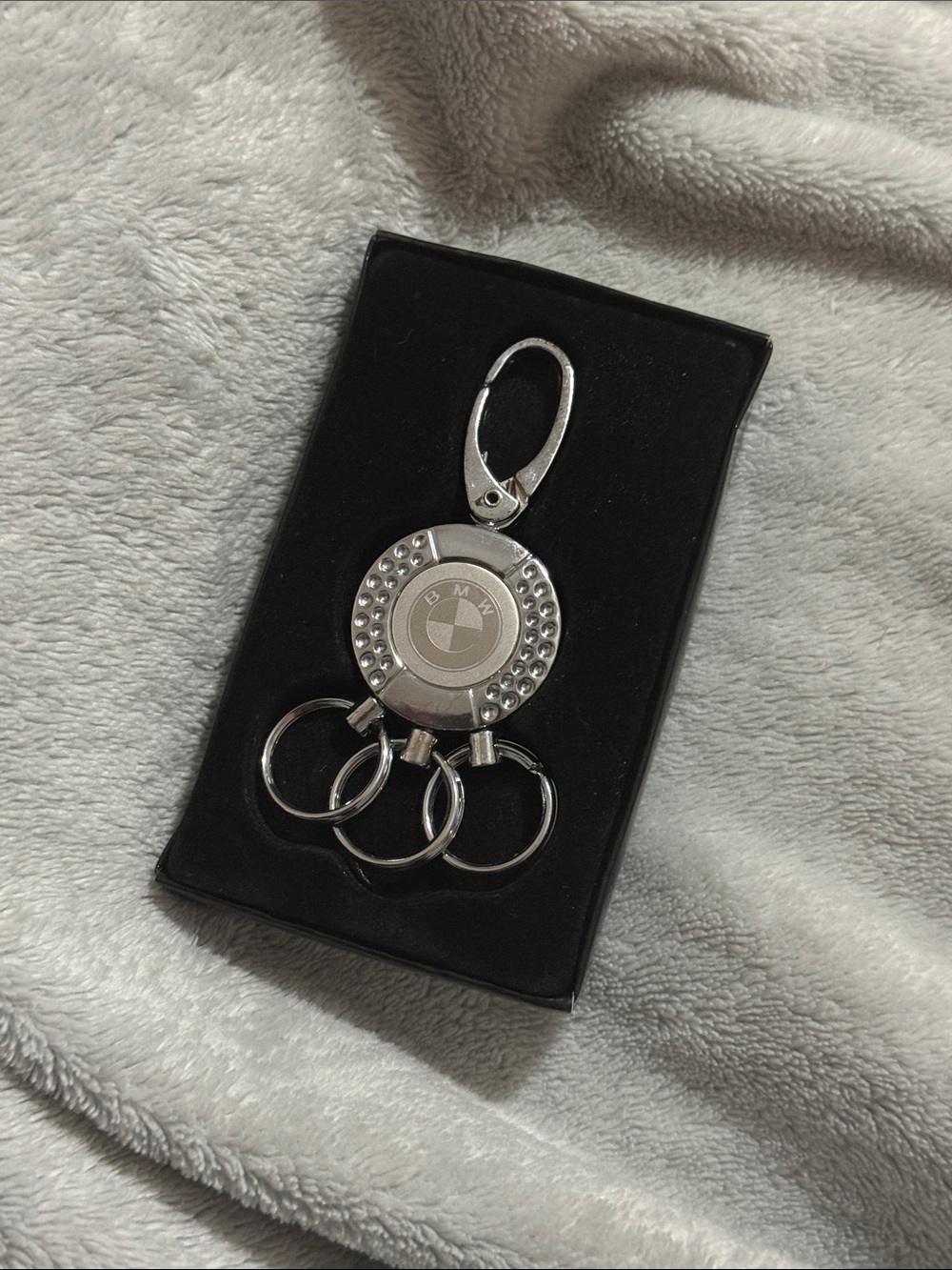 BMW Silver Multi-Ring Keychain